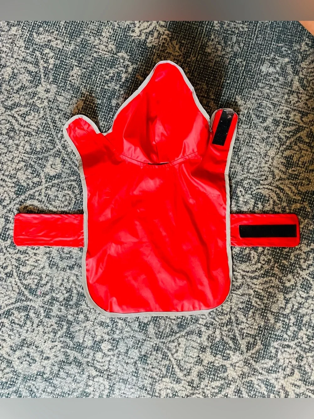 Waterproof Red Umbrella-Print Dog Hooded Raincoat